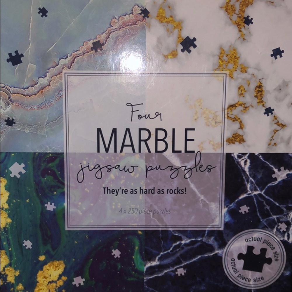 Four Beautiful Marble Jigsaw Puzzles - Picture 1 of 2